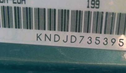 VIN prefix KNDJD7353958