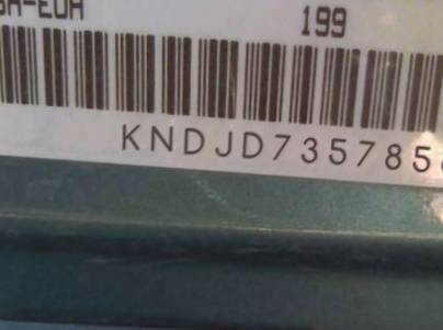 VIN prefix KNDJD7357858