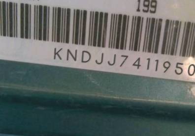 VIN prefix KNDJJ7411950