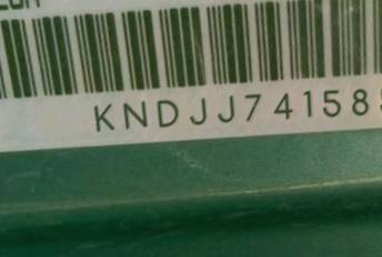 VIN prefix KNDJJ7415850