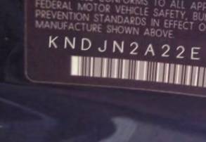 VIN prefix KNDJN2A22E77