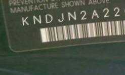 VIN prefix KNDJN2A22G78