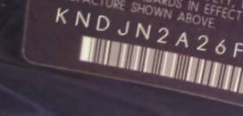 VIN prefix KNDJN2A26F71