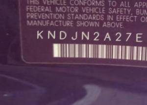 VIN prefix KNDJN2A27E77