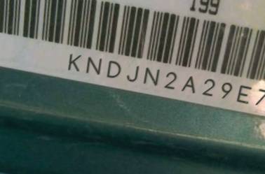 VIN prefix KNDJN2A29E71
