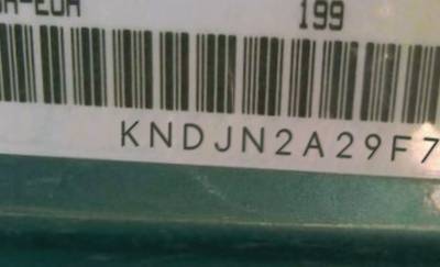 VIN prefix KNDJN2A29F77