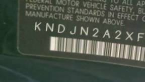 VIN prefix KNDJN2A2XF77