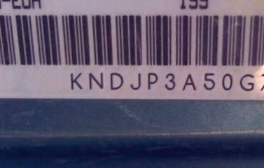 VIN prefix KNDJP3A50G73