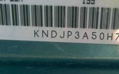VIN prefix KNDJP3A50H74