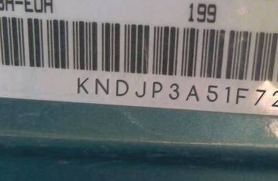 VIN prefix KNDJP3A51F72