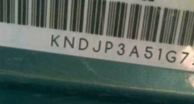 VIN prefix KNDJP3A51G72