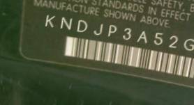 VIN prefix KNDJP3A52G78