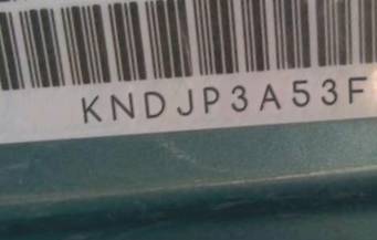 VIN prefix KNDJP3A53F71
