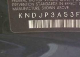 VIN prefix KNDJP3A53F77