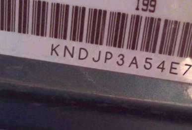 VIN prefix KNDJP3A54E77