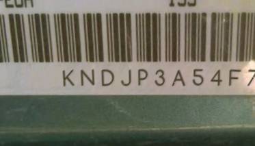 VIN prefix KNDJP3A54F78