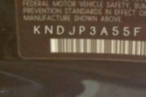 VIN prefix KNDJP3A55F71