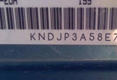 VIN prefix KNDJP3A58E77