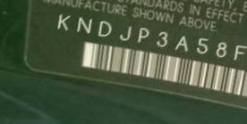 VIN prefix KNDJP3A58F77
