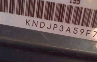 VIN prefix KNDJP3A59F71