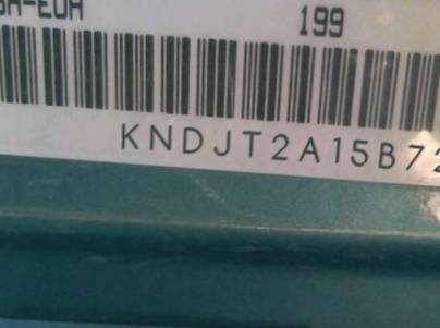VIN prefix KNDJT2A15B72