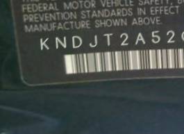 VIN prefix KNDJT2A52C77