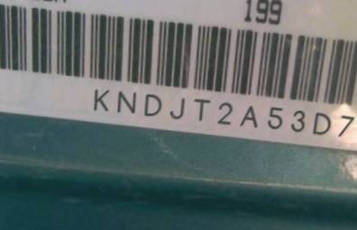 VIN prefix KNDJT2A53D76