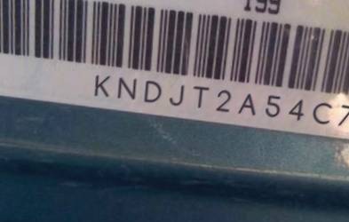 VIN prefix KNDJT2A54C73