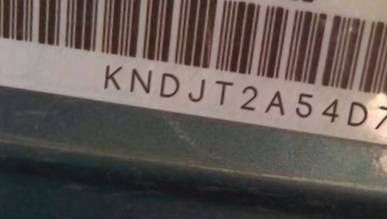 VIN prefix KNDJT2A54D76