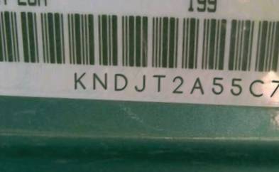 VIN prefix KNDJT2A55C73