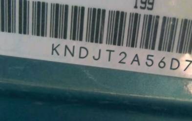 VIN prefix KNDJT2A56D76