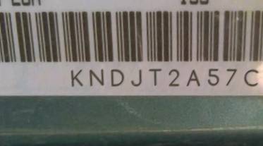 VIN prefix KNDJT2A57C73