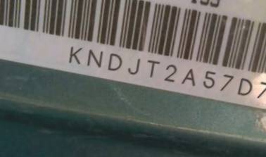 VIN prefix KNDJT2A57D75
