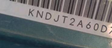 VIN prefix KNDJT2A60D74