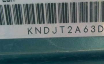 VIN prefix KNDJT2A63D75