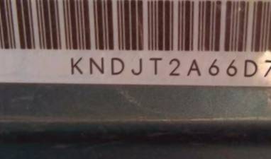VIN prefix KNDJT2A66D76