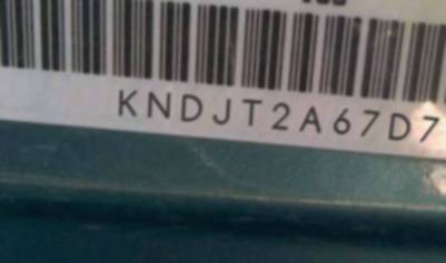 VIN prefix KNDJT2A67D76