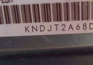 VIN prefix KNDJT2A68D74