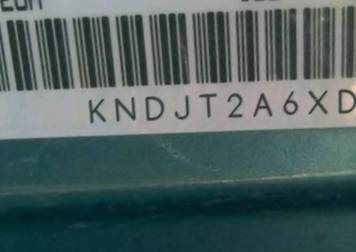 VIN prefix KNDJT2A6XD76