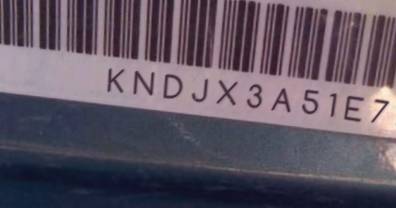 VIN prefix KNDJX3A51E77