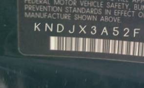VIN prefix KNDJX3A52F71