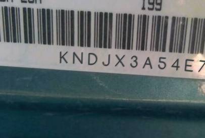 VIN prefix KNDJX3A54E70