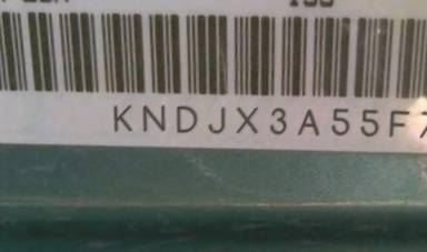 VIN prefix KNDJX3A55F77