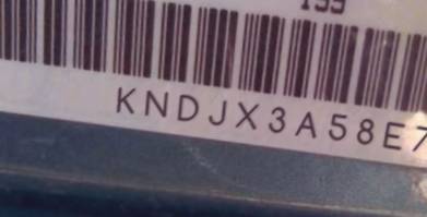 VIN prefix KNDJX3A58E77