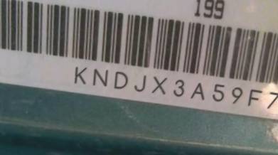 VIN prefix KNDJX3A59F71