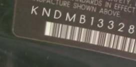 VIN prefix KNDMB1332862
