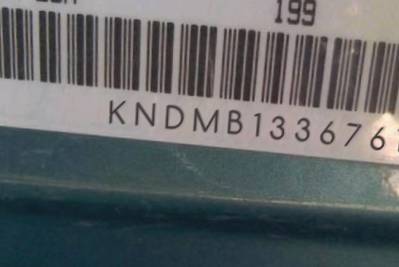 VIN prefix KNDMB1336761