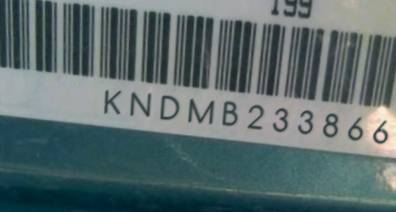 VIN prefix KNDMB2338660