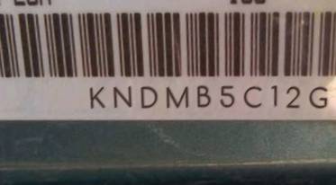 VIN prefix KNDMB5C12G61