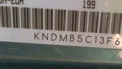 VIN prefix KNDMB5C13F60